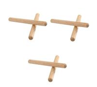 VICASKY 6pcs Mini Wooden Light Brown Percussion Instruments for Drummers Beginners and Music Enthusiasts Heavy Duty Wood Tip for Enhanced Rhythm