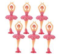 VICASKY 6pcs Musical Ballerina Figurines Portable Ballet Dancer Cake Toppers for Birthday Party Favors Artistic Keepsake Jewelry Box Collectible Dancing Girl Ornaments