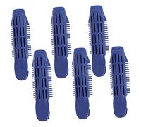 VICASKY 6pcs Navy Blue Hair Rollers and Root Volumizing Clips Hair Curlers Styling Tools for Women DIY Curly Hairstyle Hairdressing Accessories