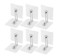 VICASKY 6pcs No-Drill Heavy-Duty Adhesive Furniture Anchors Anti-tip Wall Brackets for Cabinet Proofing, Secure Bookcase and Dresser Safety Fixings for Home Use