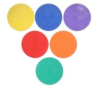 VICASKY 6pcs Non-slip Tpe Spot Markers for Football and Soccer Training, 9 Inch Flat round Discs for Agility Speed Training on Indoor Gym Floors and Classroom Agility Activities