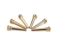 VICASKY 6pcs Peg for Guitar Bridge Pins Acoustic Guitar String Pegs Replacement in Brass Material for Folk End Pin