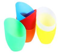 VICASKY 6pcs Plastic Barrel Lamp Shades Replacement for Table Lamps Retro Style Indoor Light Covers with 42mm Opening for Home Décor