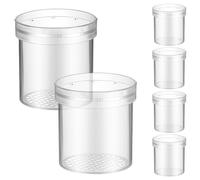 VICASKY 6pcs Plastic Bug Magnifier Containers Air Renewal Holes for Measuring Small Sized Insects, Portable Insect Observation Jars for Outdoor Exploration and Boys and Girls