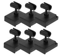 VICASKY 6pcs Plastic Desk Mic Stand Microphone Stand Clamp Adjustable Table Top Microphone Holder Black for Mobile Phone