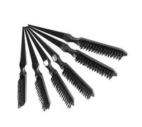 VICASKY 6pcs Professional Three Row Pin Tail Comb Set for Hair Styling and Cutting Black Hair Salon Hairdressing Teasing Brushes for Salon Use