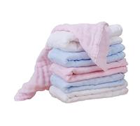 VICASKY 6pcs Pure Cotton Gauze Towels Feeding Towels for Boy Girl Facecloth Wash Cloths Newborn