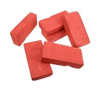 VICASKY 6pcs Red Foam Fake Bricks for Stage Comedy Gimmick Props Lightweight Movie Simulation Blocks for Building and Halloween Film Performances