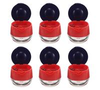 VICASKY 6pcs Refillable Lip Mask Jars Travel Empty Cream Containers for Balm Eye and Face Cream Plastic Lotion Pots Leakproof Sample Bottles for Skincare