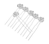 VICASKY 6pcs Rhinestone Hairpins for Brides Elegant Floral Hair Clips Durable Alloy Hair Accessories for Wedding Decor Sparkling Jewelry for Unforgettable Moments