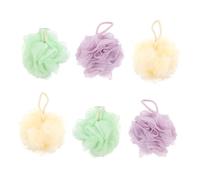 VICASKY 6pcs Shower Bath Ball Bath Mesh Ball Scrubber Body Poufs Loofah Back Scrubber Sponge Pop up Sponges Shower
