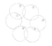 VICASKY 6pcs Silver-plated Copper Guitar Strings for Acoustic Folk Guitar Replacement Strings Sound and Comfortable Playability for Guitarists