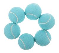 VICASKY 6pcs Sky-blue Tennis Practice Balls High Elasticity Training Set Lightweight Rubber Sports Balls for Backyard and Indoor Skill Improvement