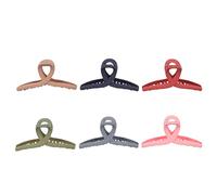 VICASKY 6pcs Slip Hairpin Large Jaw Clip Clamps Simple Cross Lines Hair Claw for Women Thick Fine Hair Styling