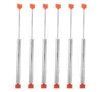 VICASKY 6Pcs Soft Close Trash Can Damper Spring Rods with Dual Direction Piston Mechanism, Orange Trash Bin Lid Dampers Replacement Parts for Kitchen Recycling Bins