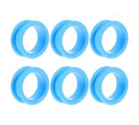 VICASKY 6pcs Soft Silicone Finger Rings for Pet Grooming Scissors, Anti-Skid Shears Finger Protectors in Matte Light Blue, Comfortable Silicone Scissor Covers for Precise Cutting