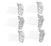 VICASKY 6PCS Sparkly Tiara Comb Mini Rhinestone Crowns for Birthday Parties and Weddings Dainty Headpieces for Flower and Celebrations