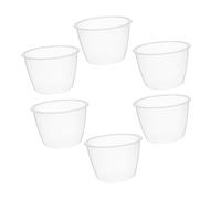 VICASKY 6pcs Transparent Rice Measuring Cups Reusable Material for Liquid and Dry Ingredients Thickened Design with Scale for Rice Cooker and Baking Use