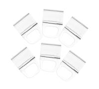 VICASKY 6pcs Transparent Roller Shade Pull Handles Cordless Blind Pull Down Clips Curtain Hook Clamps Easy Installation for Window Roller Blinds