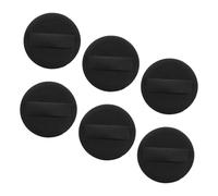 VICASKY 6pcs Ultra-thin PU Leather Powder Puff Soft Black Face Puff for Loose and Pressed Powder Compatible with Various Boxes Makeup Applicator