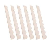 VICASKY 6pcs Unfinished Scalloped Wood Trim for Cabinet and Shelf, Wooden Decorative Moulding with Easy Installation, for Home Decor and DIY Projects, Unique Scallop Edge Design