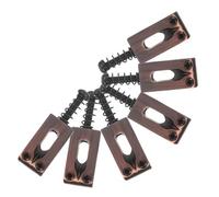 VICASKY 6pcs Vintage Electric Guitar Bridge Set with Saddles and Black Screws Sandblasted Finish Tremolo Hardware for Restoration Projects Enhanced Durability and Comfortable Play