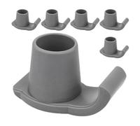 VICASKY 6Pcs Walker Ski Glides with 28-Hole Diameter Grey Non-Slip Walker Slides for Seniors for Indoor and Outdoor Mobility Aid