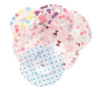 VICASKY 6pcs Waterproof Kids Bath Caps with Cartoon Patterns, Elastic Children Shower Hats for Toddlers, Reusable Bathing Hair Bonnet Set for Baby Bath Time Random Color