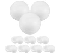 VICASKY 6pcs White Polystyrene Balls Hollow Sphere Crafts Soft DIY Friendly Foam Half Foam Balls for Painting Art Supplies and Festive Occasions Decoration