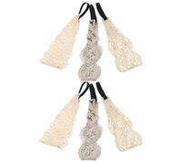 VICASKY 6pcs Wide Vintage Lace Headband for Women, Elastic Comfortable Fit with Boho Elements, Prevents Headaches, for Formal and Bridal Looks Hair Accessories