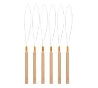 VICASKY 6pcs Wig Crochet Hook Needle Pulling Hair Extension Tool Stainless Steel Wire Threader for Dreadlock Tool