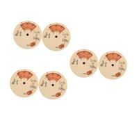 VICASKY 6pcs Wooden Melody Tool Circle Wooden Wheel Chord Wheel Tool for Guitar Ukulele Melody Musical Instrument Supply