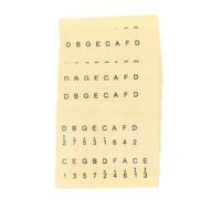 VICASKY 6pcs Yellow Kalimba Scale Stickers Note Signs for Beginner Learner Musical Scale Stickers Thumb Piano Keyboard