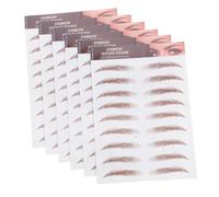 VICASKY 6sheets Effect Imitation Eyebrow Water Transfer Stickers for Women Natural-looking Brow Decal Temporary Fake Eyebrow