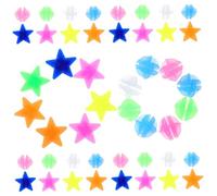 VICASKY 72pcs Bike Spoke Beads Plastic Decorative Stars and Dark Round Beads for Bicycle Wheel Spokes Easy Install Cycling Accessories for Adults
