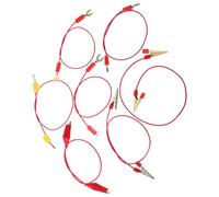 VICASKY 7Pcs Alligator Clips Test Leads for Electrical Experiments Circuit Wires with Banana Plugs U Shaped Forks for Physics Lab Student Learning