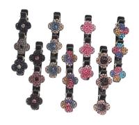 VICASKY 7pcs Braided Hair Clip Rhinestones and Crystals for Women Girls Styling Tools for Daily Use and Parties