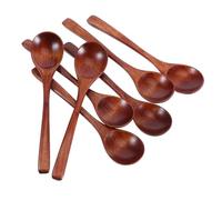 VICASKY 7pcs Japanese Wooden Spoons Lightweight Ergonomic Honey Coffee Stirring Teaspoons for Cooking Serving Utensils Dessert Spice Cocktail Stirrer
