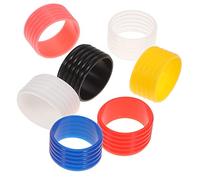VICASKY 7Pcs Tennis Racket Grip Bands Non Skid Sweat Absorbent Silicone Rings for Badminton Squash Outdoor Rackets Multi Color Elastic Bands for Tennis Handle and Sports Gear