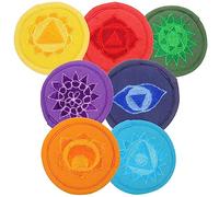 VICASKY 7pcs Tibetan Singing Bowl Cushion Pads Handcrafted Embroidered Buddhist Sound Bowl Holder Mats Prayer Cushion for Meditation and Yoga Random Style