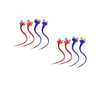 VICASKY 8 pcs Independence Day Bowknot Hairpins for Women Red and Blue Party Hair Clips Accessories for American Flag Day Celebration
