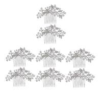 VICASKY 8 pcs Pearl Wedding Bridal Hair Comb Elegant Metal Alloy Side Hairpiece with Decorative Pearls for Women Prom Party Special Occasions