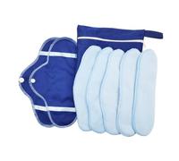 VICASKY 8 Pcs Washable Sanitary Pads Portable Foldable Breathable Plush Cloth Towels for Menstrual Period Women with Powerful Absorption