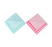 VICASKY 80pcs Party Tissue Napkins Set Green Pink Gingham Pattern Napkins for Picnics Birthdays and Holiday Celebrations Vibrant Colors for Table Decorations