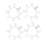 VICASKY 80Pcs Resin Cartoon Bear Nail Art Decorations Durable Nail Ornaments for DIY Fingernail Adornment Manicure Accessories