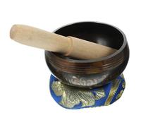 VICASKY 8Cm Handmade Copper Singing Bowl with Wooden Rod for Yoga Meditation Sound Therapy Calming Effects Lightweight Tibetan Bowl for Travel and Vacation