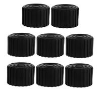 VICASKY 8pcs Φ Fitness Equipment Rubber Caster Pads Heavy Duty Non-slip Floor Protectors for Gym Machines Exercise Equipment Shock Absorbing Anti-skid Foot Covers Black