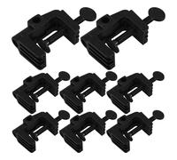 VICASKY 8Pcs ABS Plastic Long Arm Desk Lamp Clamp, Adjustable Table Edge Light Bulb Clip, Universal Lampshade Holder for Office, Dorm Room and Bedside Use