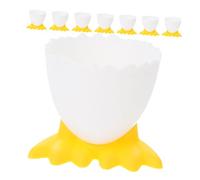 VICASKY 8pcs Adorable Egg Cup with Base Stable Cartoon Egg Holders for Breakfast Fun Dining Table Decorations for Easter Parties Display Container