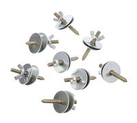 VICASKY 8pcs Bird Cage Screw Kit M6x50mm with Flat Gaskets Bird Perch and Hamster Springboard Fixing Screws for Pet Cage Breeding Box Accessories